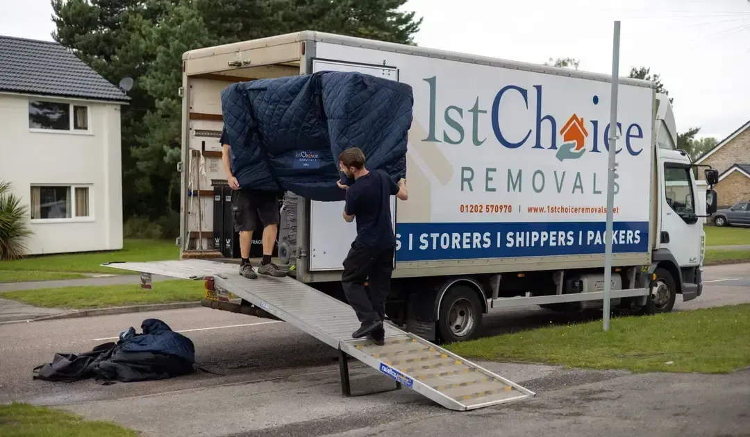 Professional movers loading a lorry